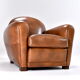 Tawny Leather Club Chair