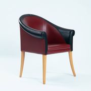 Fauteuils Sinan en cuir et en bois de hêtre