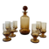 Art Deco liqueur set in amber glass