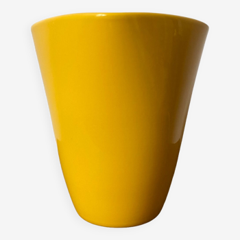 Vase jaune céramique