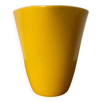Yellow ceramic vase
