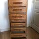 Vintage wood rag picker 8 drawers