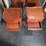Pair of Louis XV style bedside tables in cherry wood.