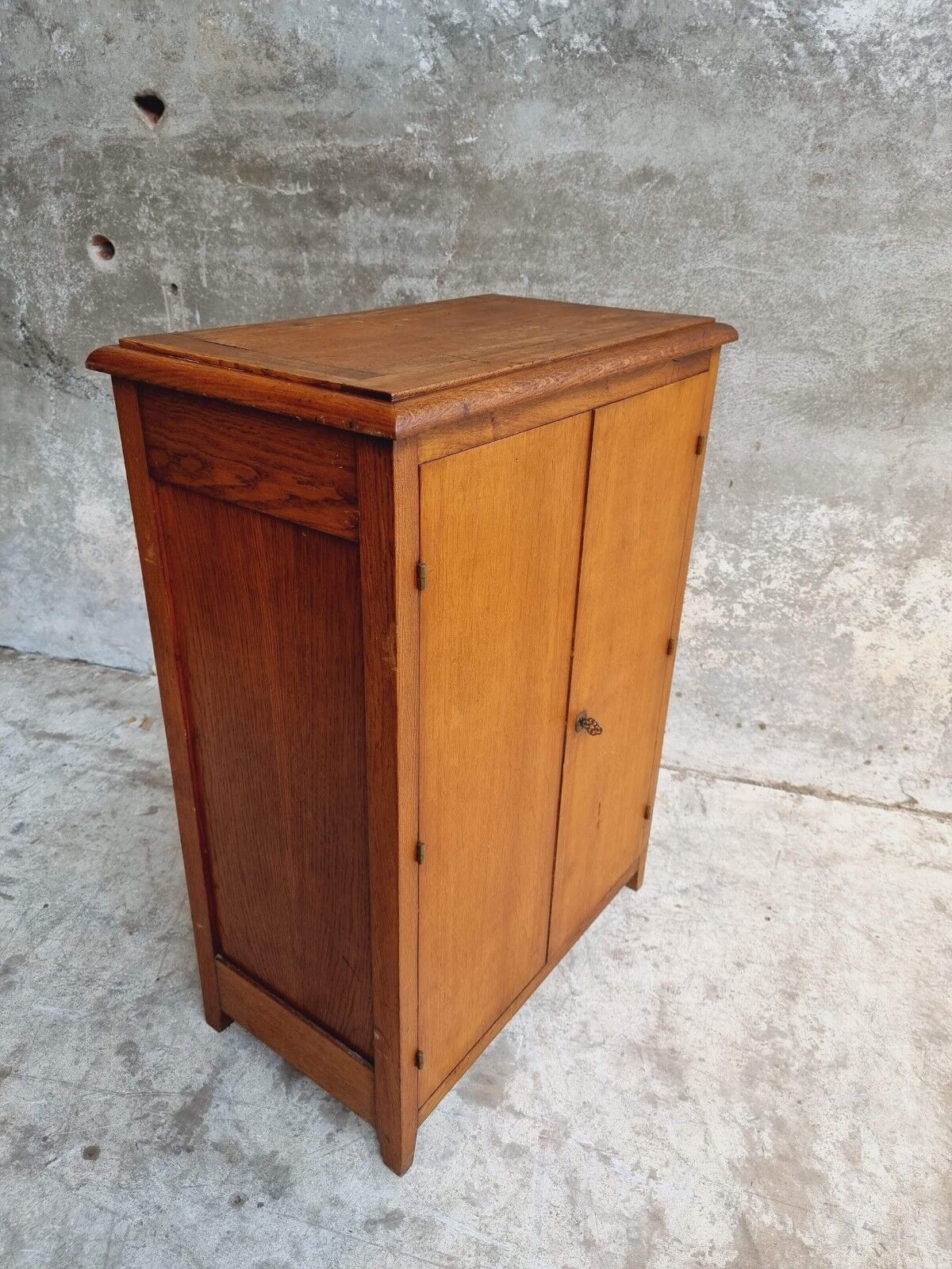Old oak cabinet kitchen cupboard or shoe cabinet