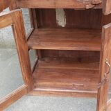 Old wooden display cabinet with three glazed sides