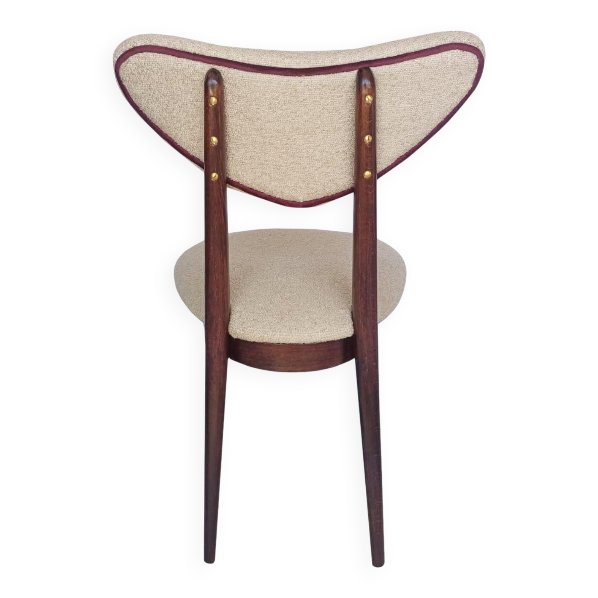 Heart Chair by Helena & Jerzy Kurmanowicz in Beech Wood and Boucle