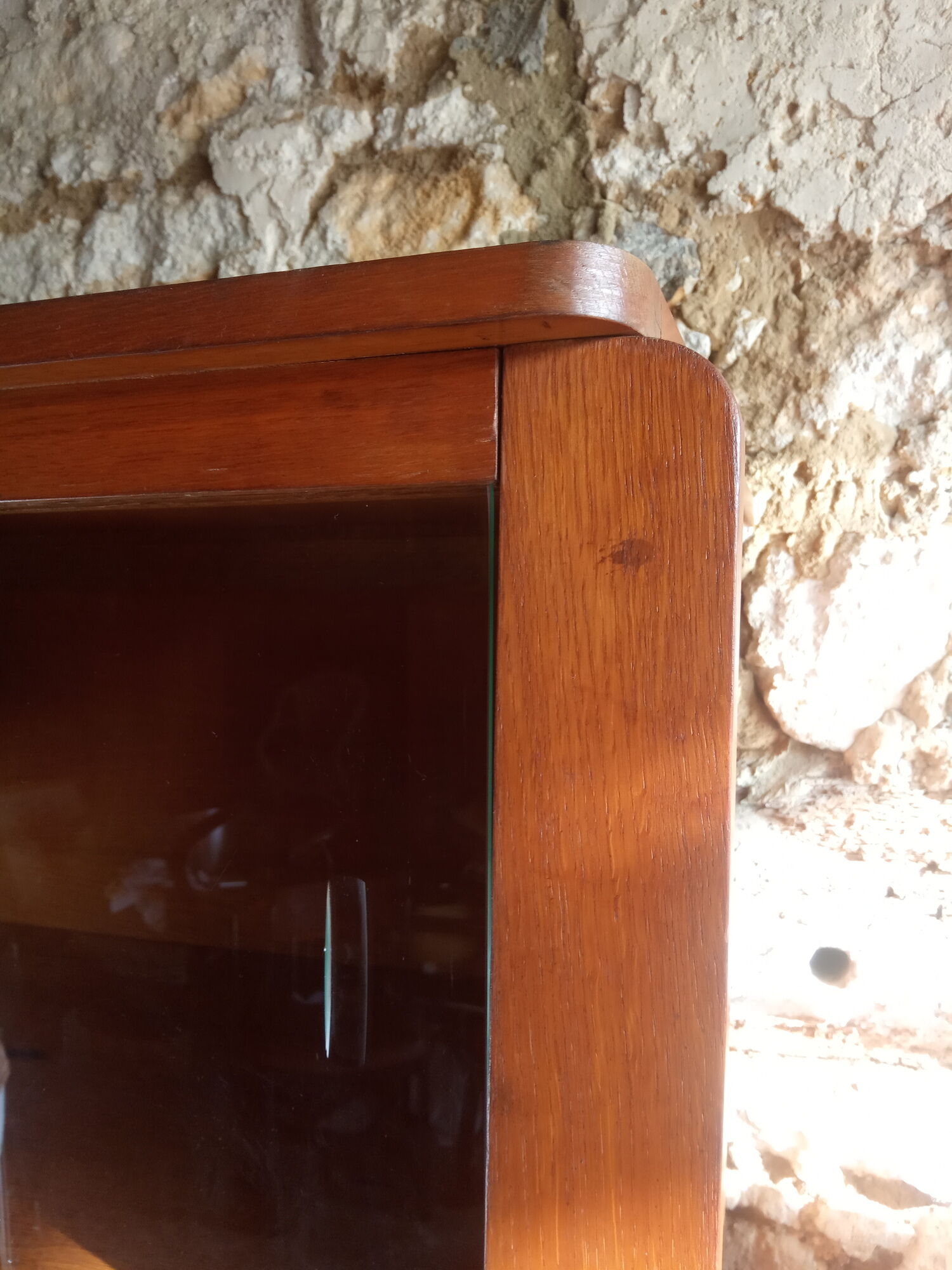 Furniture secretary vintage wood and rattan