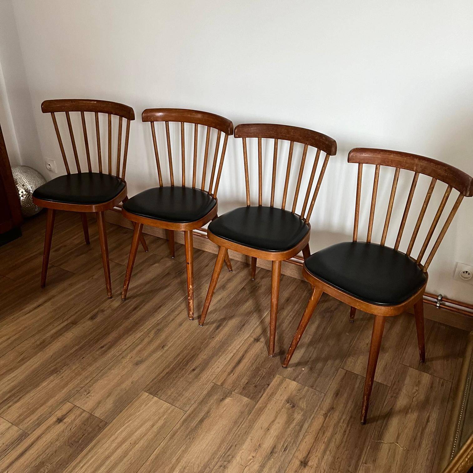 Set of 4 BAUMANN model 740 chairs