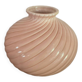 Powder pink art deco ball vase