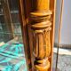 Showcase bookcase in molded and carved walnut