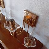 Brass wall lights