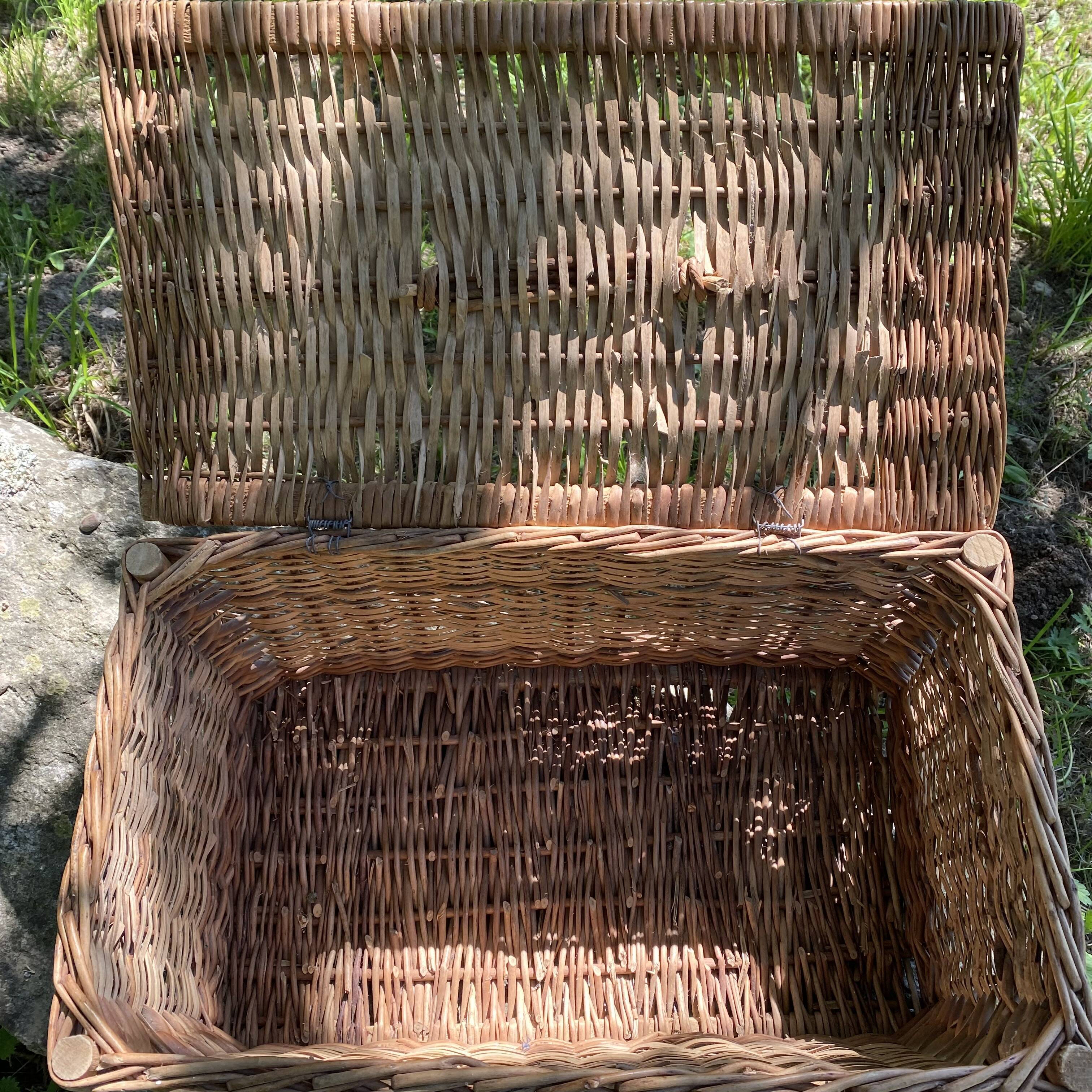 Vintage wicker trunk