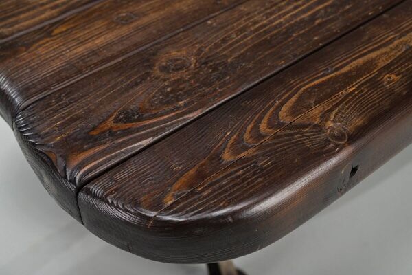 Table basse industrielle vintage, années 1950
