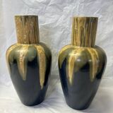 Pairs of Denbac earthenware vases