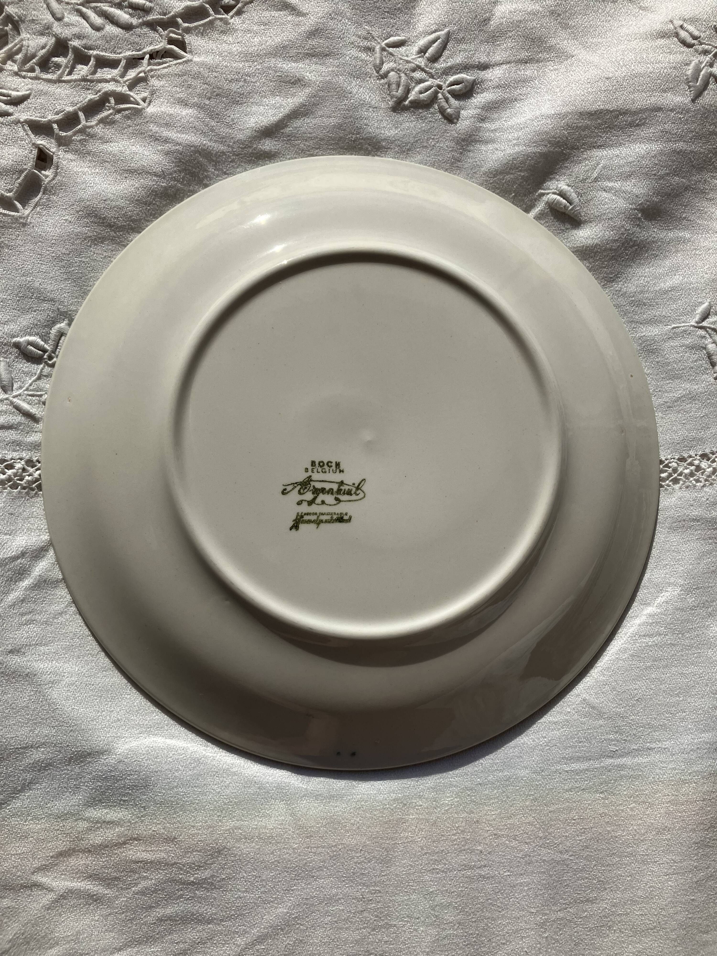 6 flat plates Argenteuil Boch Belgium