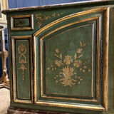 Buffet de chasse de style Louis XIV à double évolution en bois peint