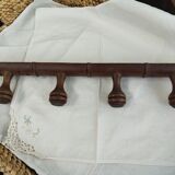 Moulded wooden coat rack 4 hooks