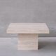 Travertine belgium mid-century square coffee table