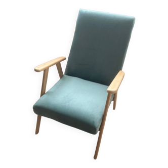 Scandinavian armchair year 1950 velvet
