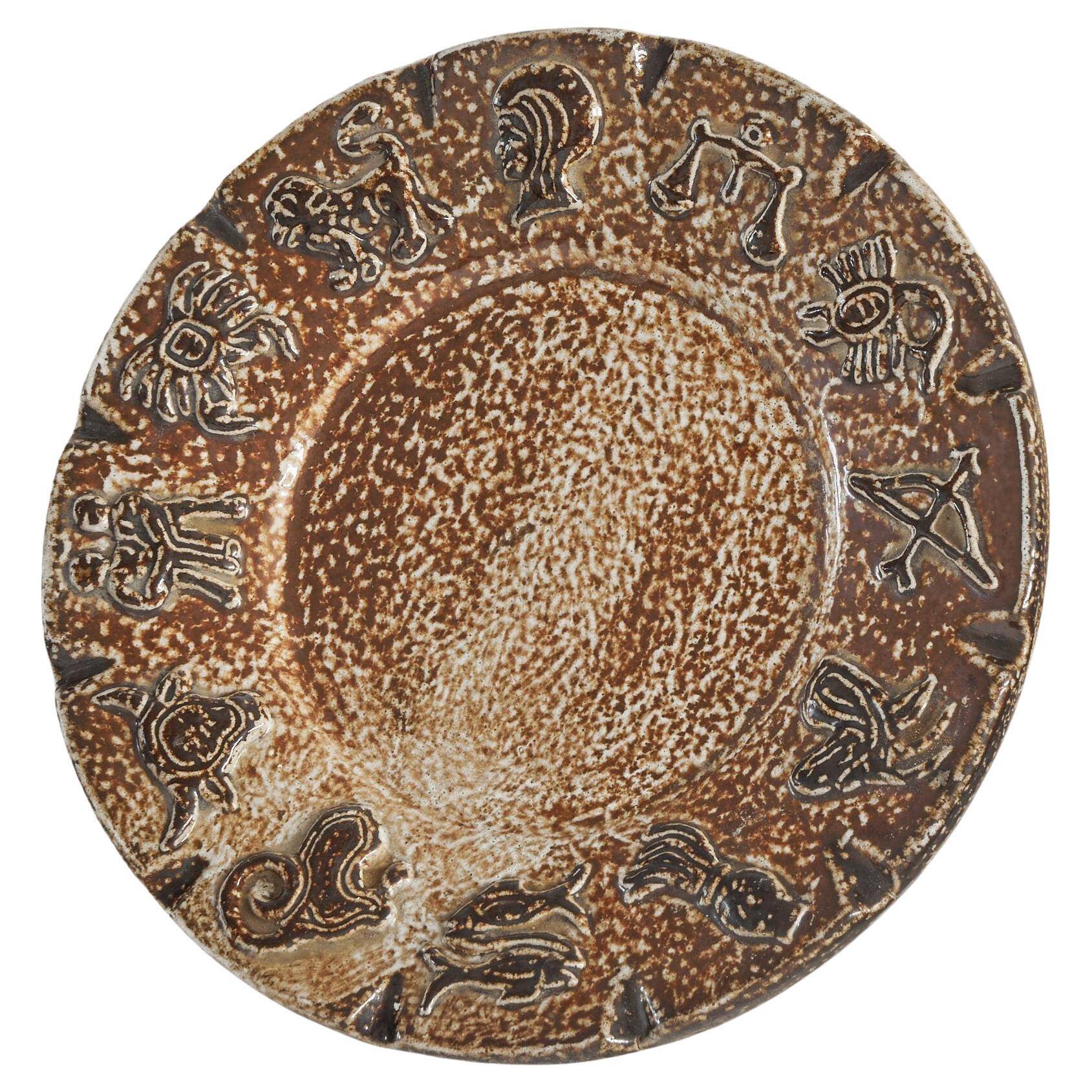 Armogrès 'Zodiac' bowl in pottery from the 1960s.
