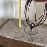 Antique Medusa Red Cup Vase Jozefina Krosno Octopus Blown Glass 30CM