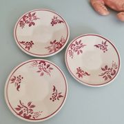 Mini vintage earthenware plates, dinette