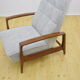 Mid-century armchair with folding footrest, 1960s