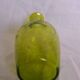 Cut and engraved green blown glass carafe vase