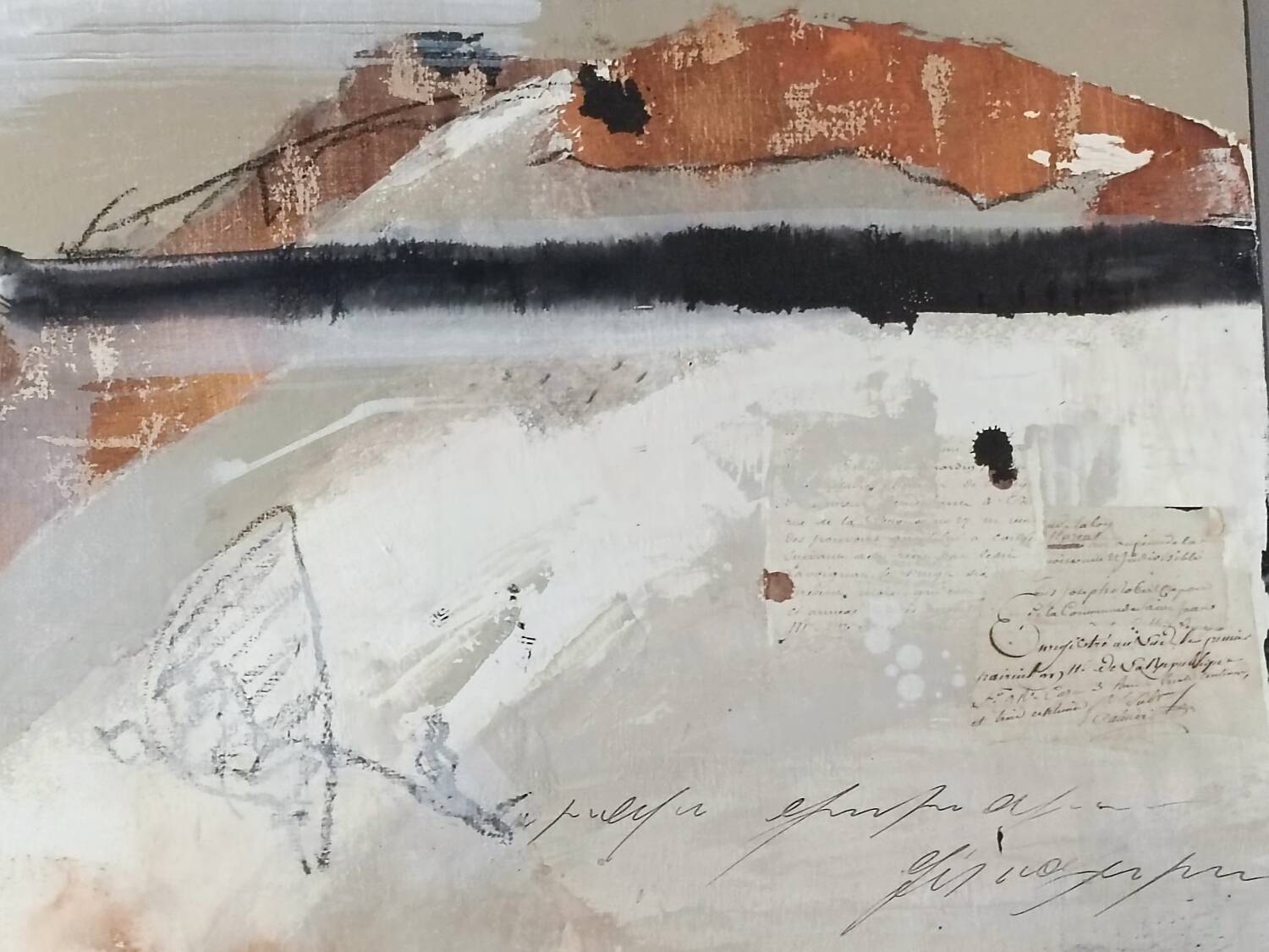 Abstract painting by Michelle Boissonnot