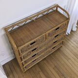 Commode osier et rotib