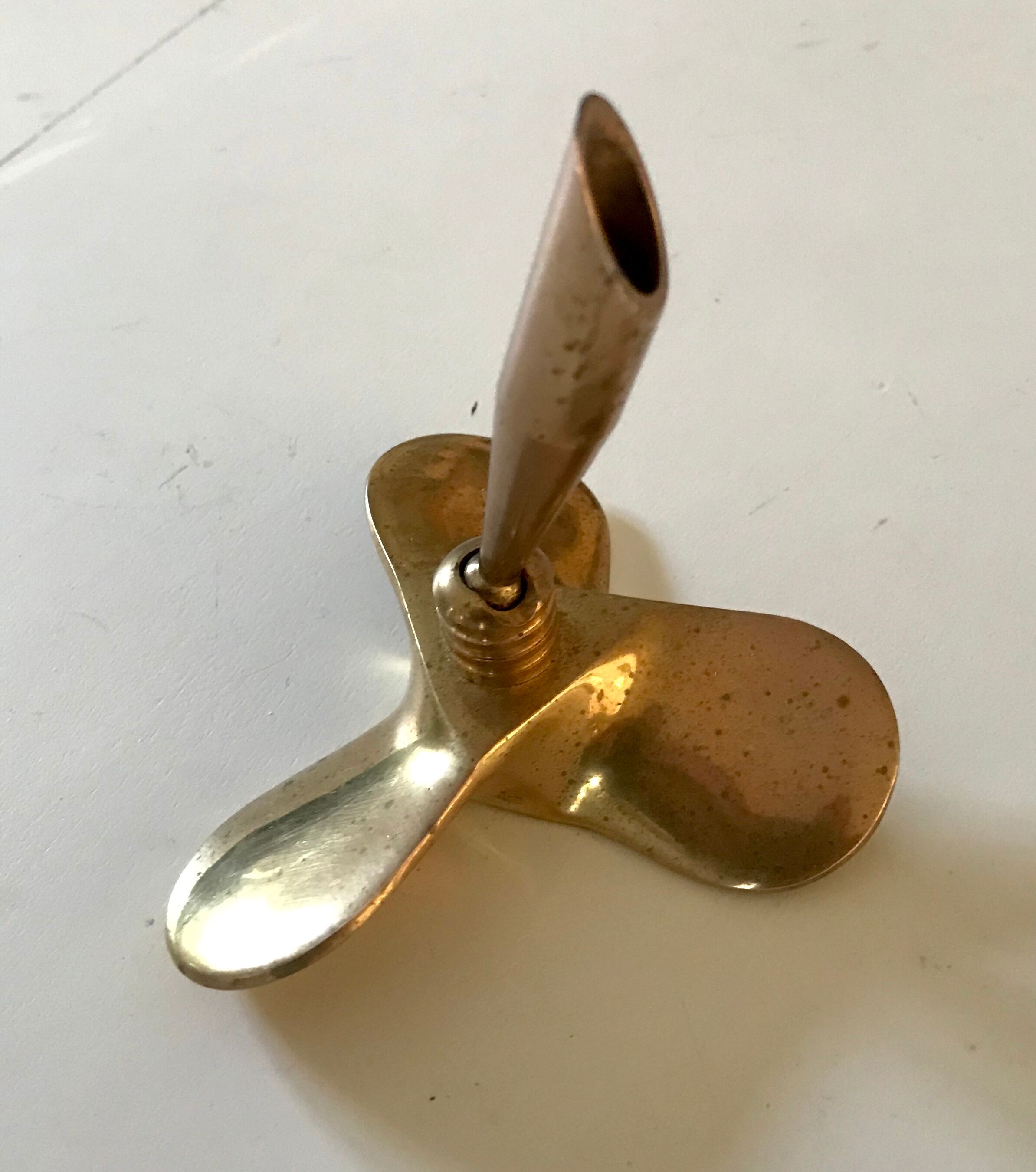Porte stylo en laiton vintage