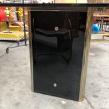 Table dining room glass with brass base.