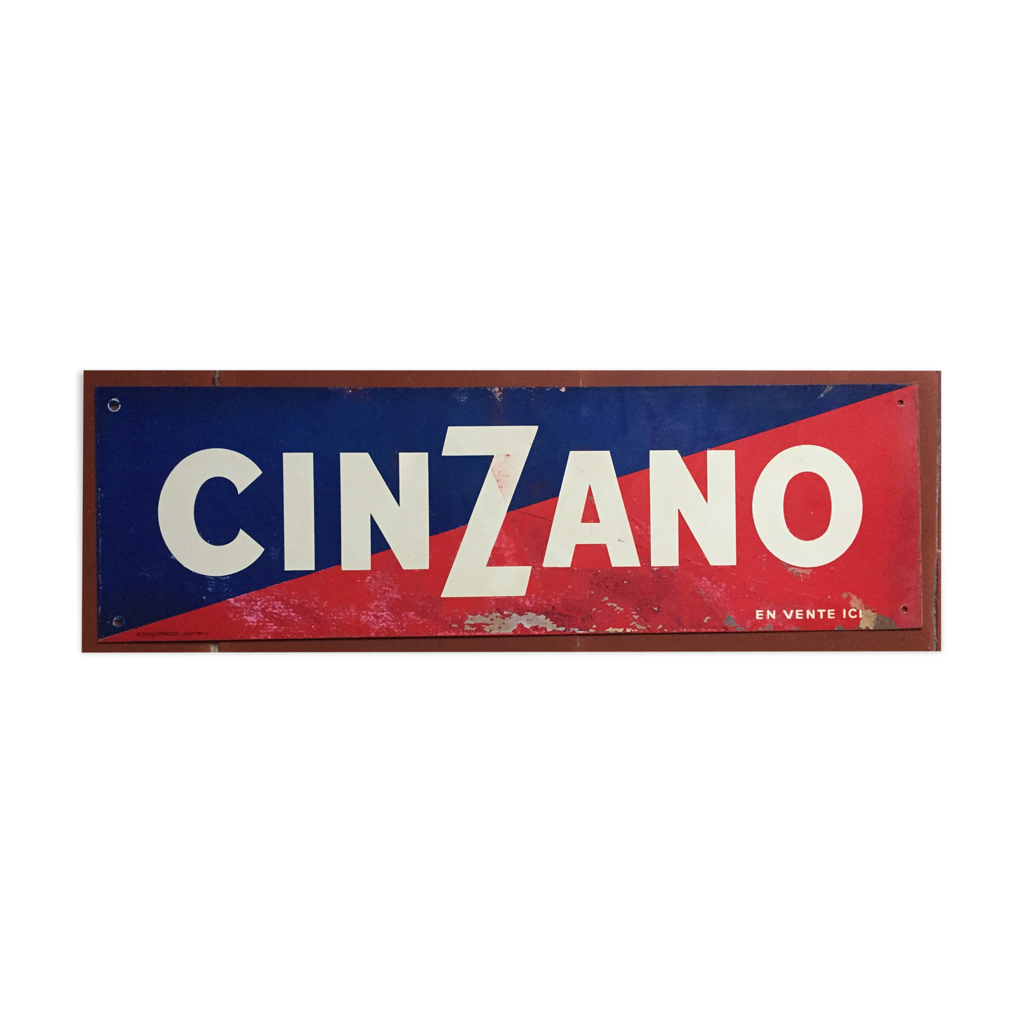 Plaque en tôle Cinzano années 50