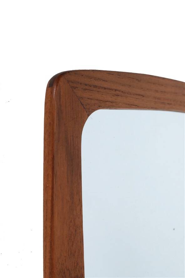 Mid-century teak mirror / Danish modern design / 1960s