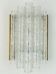 Doria wall lamp sconce with 5 glass tubes 1960s ice glass lamp 2 available