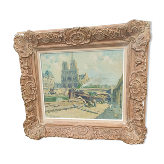Oil painting on wood by Louis Raoul Guiraud