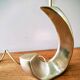 Pied de lampe desing vintage en laiton forme vague