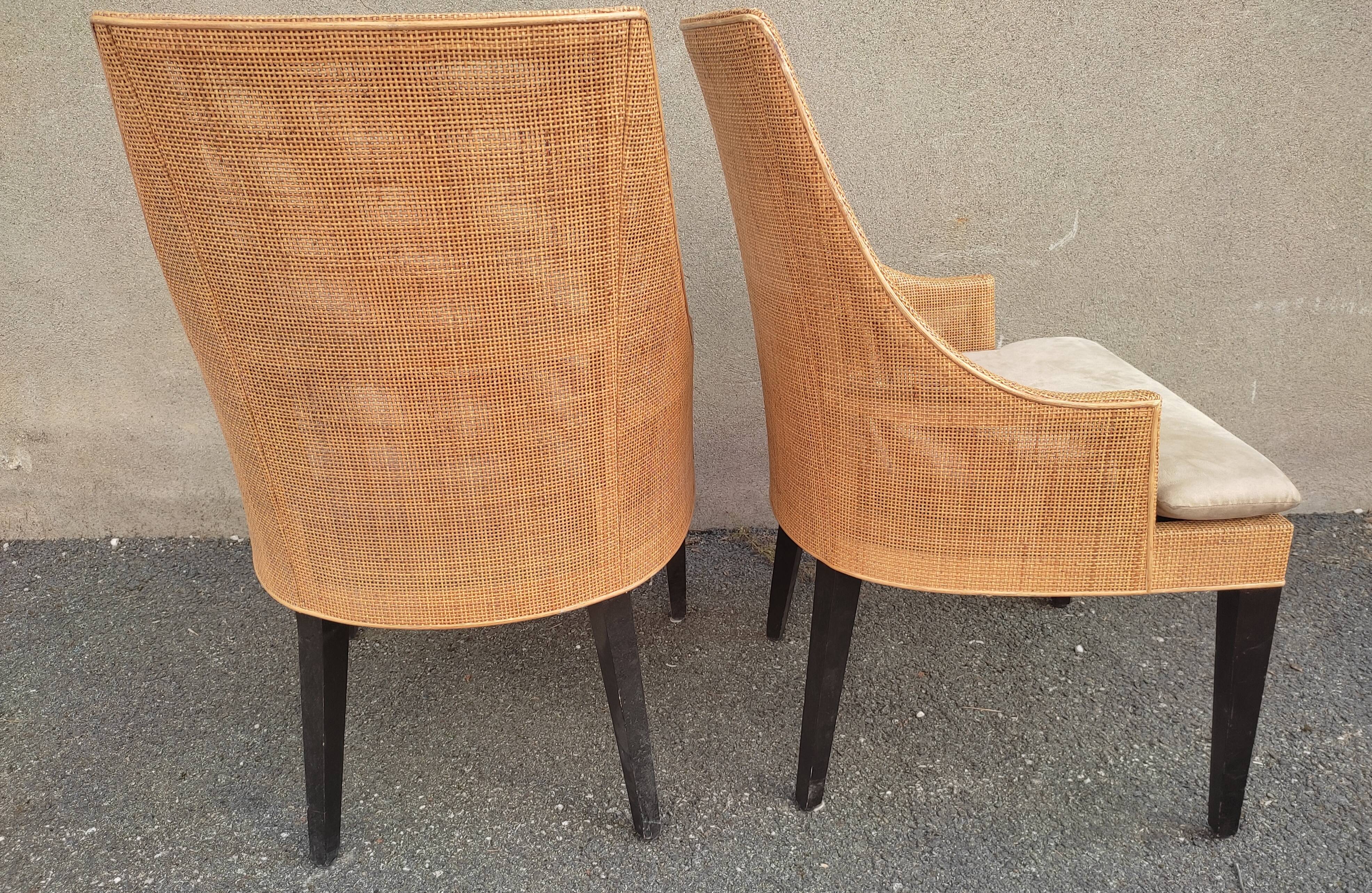 Canine rattan armchair