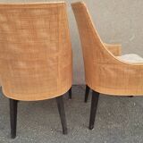 Fauteuil en rotin cannée