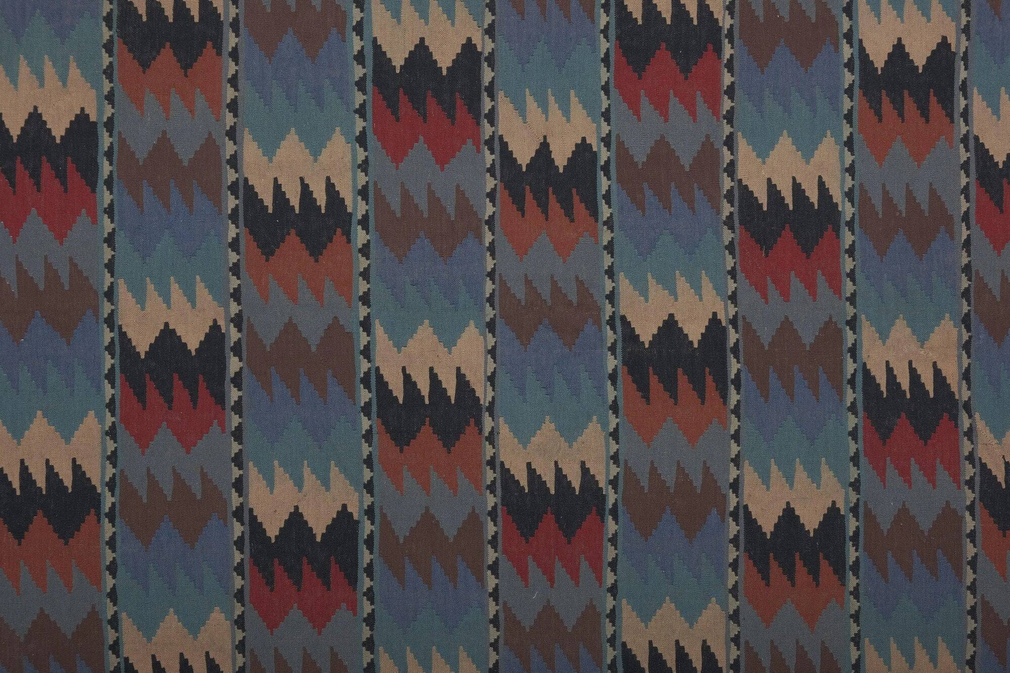 Vintage Turkish kilim handwoven 193x193 cm