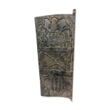 African carved wooden door of the SENOUFO ethnic group in Côte d'Ivoire