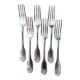 6 Christofle silver-plated forks, shell design