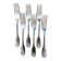 6 Christofle silver-plated forks, shell design