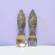 Vintage brass serving spoons