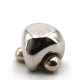 Gold and silver abstract sculpture, free form, 1970s