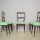 Set of 4 beech wood chairs from the 1950s