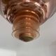 Vintage modernist chandelier, copper and glass, France 1930