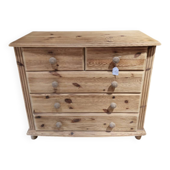 Small chest of drawers in raw wood