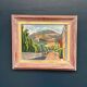 Huile sur toile originale suédoise – « Ville » par Kjell Wijgard vintage et encadrée – 52 × 44 cm (20,5" × 17,3")