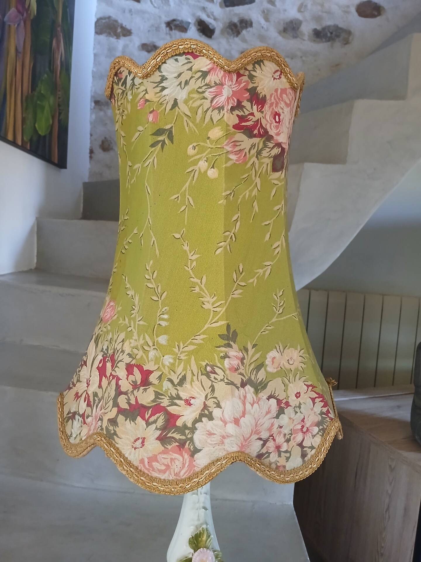 Antique lamp in Italian ceramic